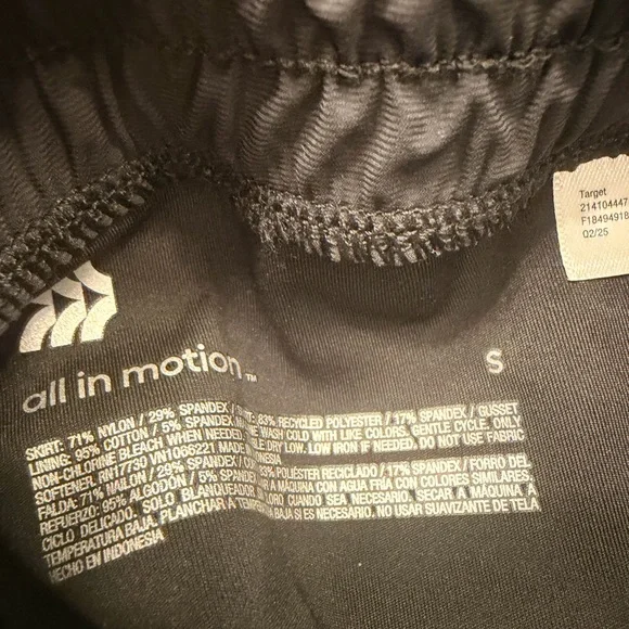 all in motion Black Athletic Skort with Zip Pocket - Picture 3 of 3